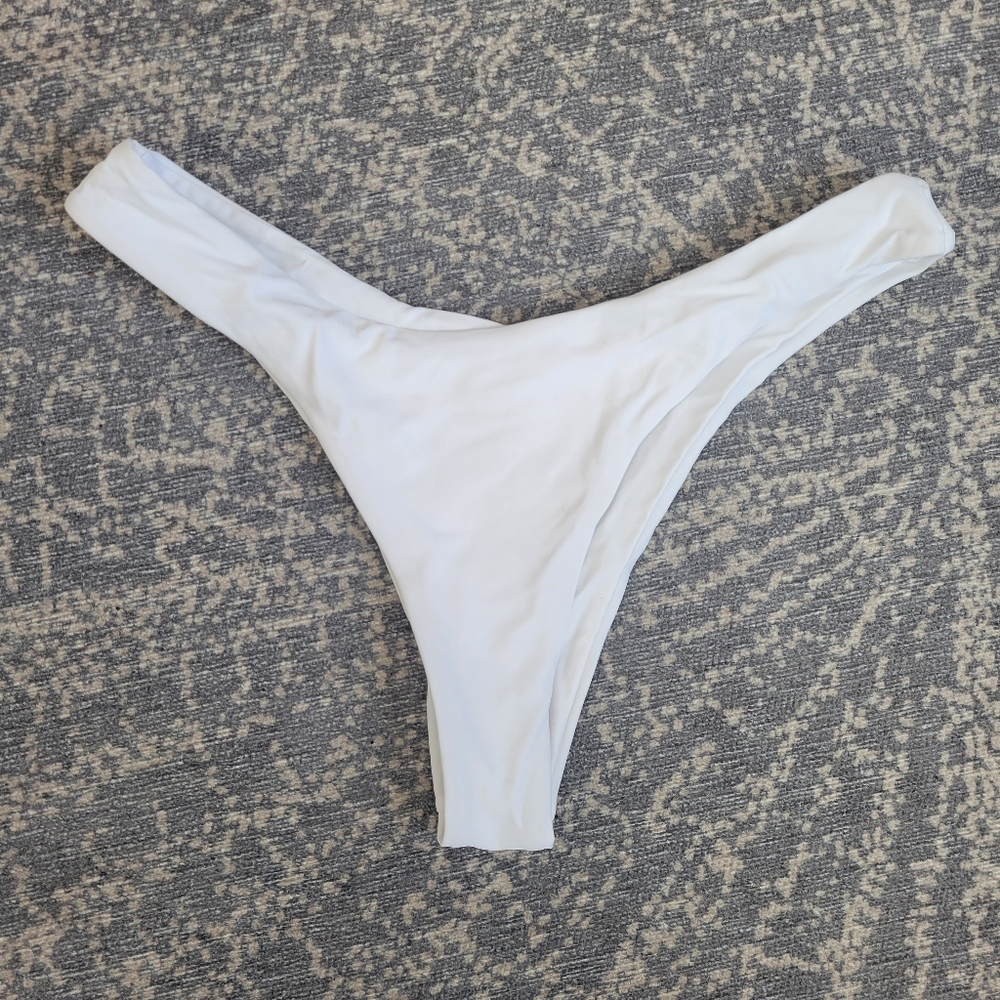 Small White Cheeky Bikini Bottoms